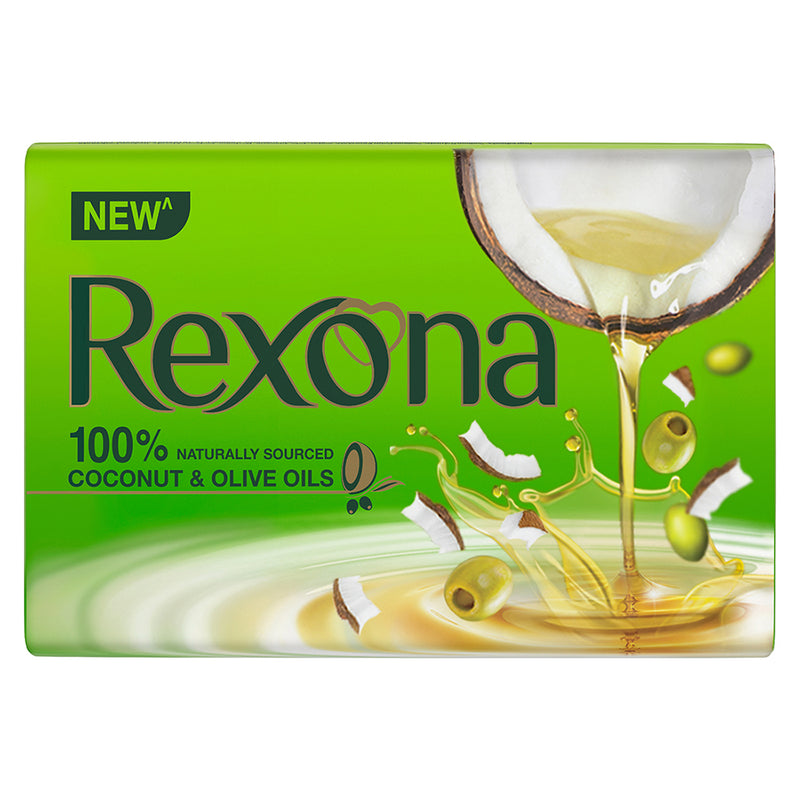 Rexona Coconut and Olive Oil Soap For Silky Smooth Skin, 100 g