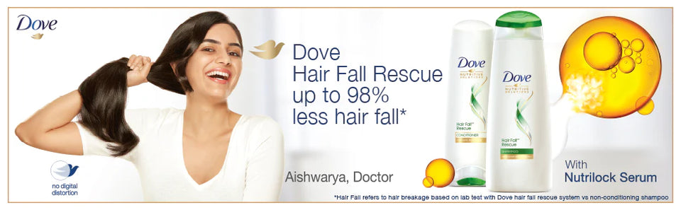 Dove Hair Fall Rescue Shampoo 1 L|| For Damaged Hair|| Hair Fall Control for Thicker Hair - Mild Daily Anti Hair Fall Shampoo for Men & Women
