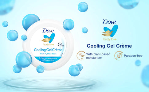 Dove Body Love Cooling Gel Crème Paraben Free 48hrs Hydration 145g