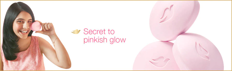 Dove Pink Rosa Beauty Bar - Soft, Smooth, Moisturised Skin, 3x125 g