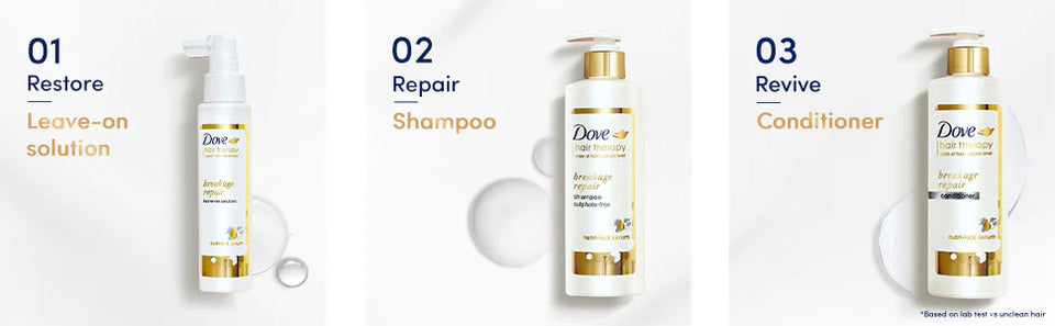 Dove Hair Therapy Breakage Repair Leave-on Solution|| No Parabens & Dyes|| With Nutri-Lock Serum for Hair & Scalp|| 100 ml