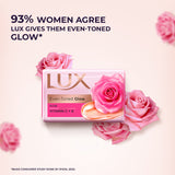Lux Even-Toned Glow Bathing Soap infused with Vitamin C & E |  Offer Pack of 150gx8