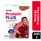 Horlicks Protein Plus Vanilla, 400 g, BIB - Whey, Soy & Casein Powder Blend, For Muscle Mass & Strength, Veg