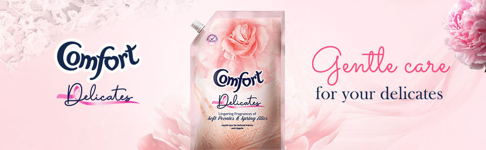 Comfort Delicates 1 ltr pouch, Pack of 2. Gentle care for lingerie and Delicates | Dermatologically tested