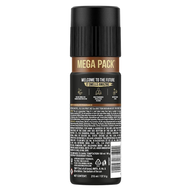 Axe Dark Temptation Long Lasting Deodorant Bodyspray For Men 215 ml