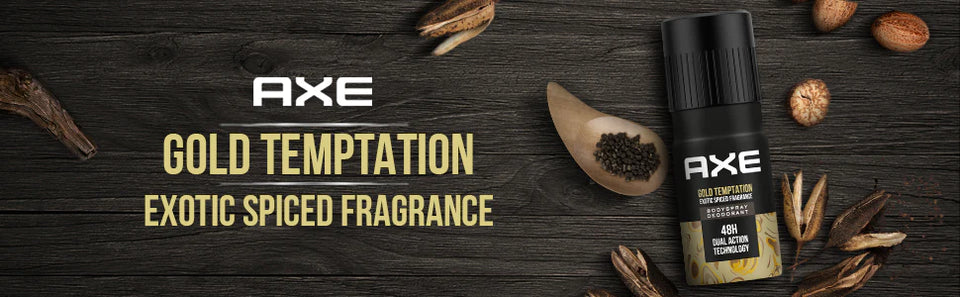Axe Gold Temptation Long Lasting Deodorant Bodyspray For Men 215 ml