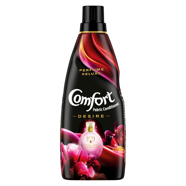 Comfort Perfume Deluxe After Wash Fabric Conditioner Desire 850 ml|| Liquid Fabric Softener with Fine French Fragrance for Freshness|| Softness & Shine