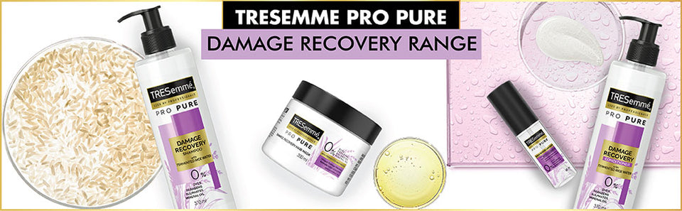 TRESemme Pro Pure Damage Recovery Shampoo|| with Fermented Rice Water|| Sulphate Free & Paraben Free|| for Damaged Hair|| 390 ml