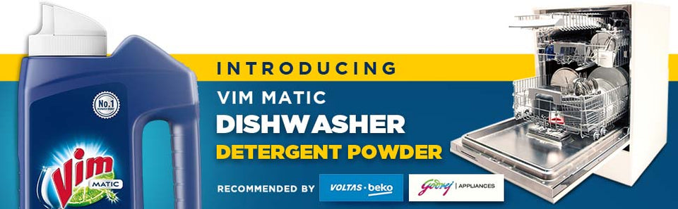 Vim Matic Dishwash Detergent Powder, 1 Kg