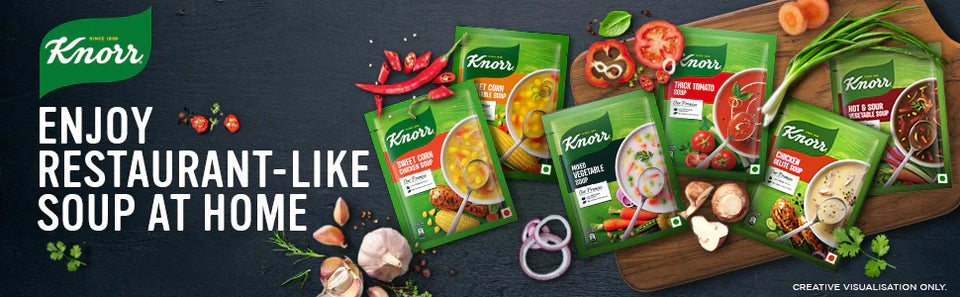 Knorr Chinese Meal Kit Combo | Knorr Classic Hot & Sour Veg Soup x 1, 43g | Knorr Chinese Manchurian Gravy Mix, Serves 4 x 1, 55 g | Knorr Schezwan Sauce 1, 200 g | Pack of 3