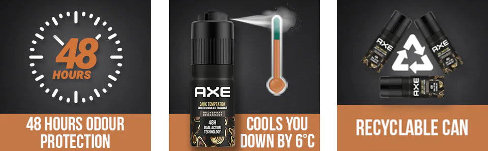 Axe Dark Temptation Long Lasting Deodorant Bodyspray For Men 215 ml
