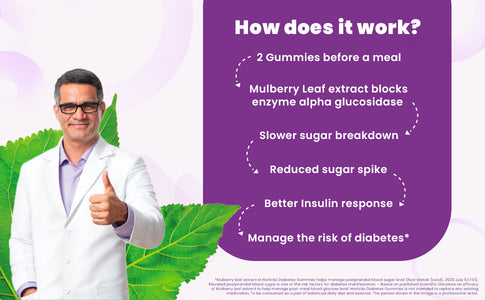 Horlicks Diabetes Gummies with clinically tested Mulberry Leaf Extract | Helps Manage Risk of Diabetes| Sugar-Free |100% Vegetarian| No Preservatives