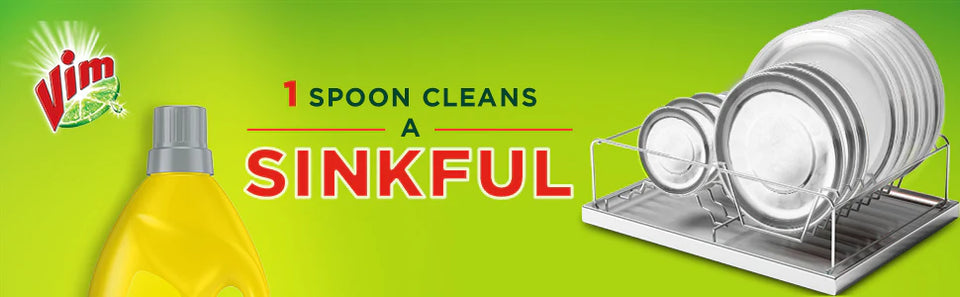 Vim Fresh Lemon Fragrance Dishwash Liquid Gel 1.8 L|| Leaves No Residue|| Grease Cleaner For All Utensils - Liquid Kitchen Soap