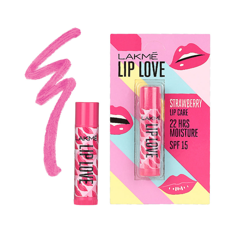 Lakme Lip Love Chapstick Strawberry|| 4.5 g