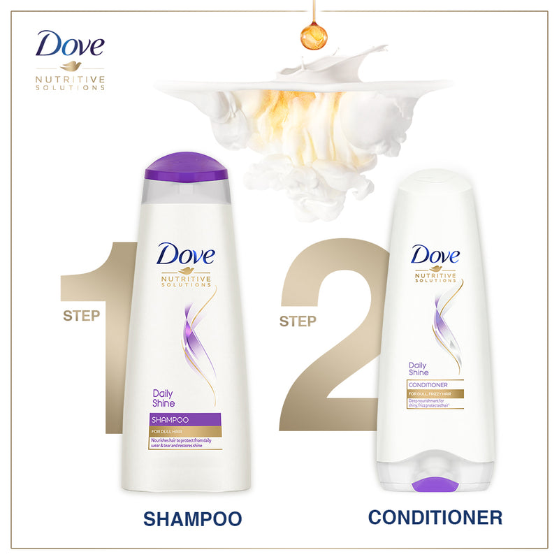 Dove Daily Shine Shampoo 650 ml|| For Damaged or Frizzy Hair|| Makes Hair Soft|| Shiny And Smooth - Mild Daily Shampoo for Men & Women