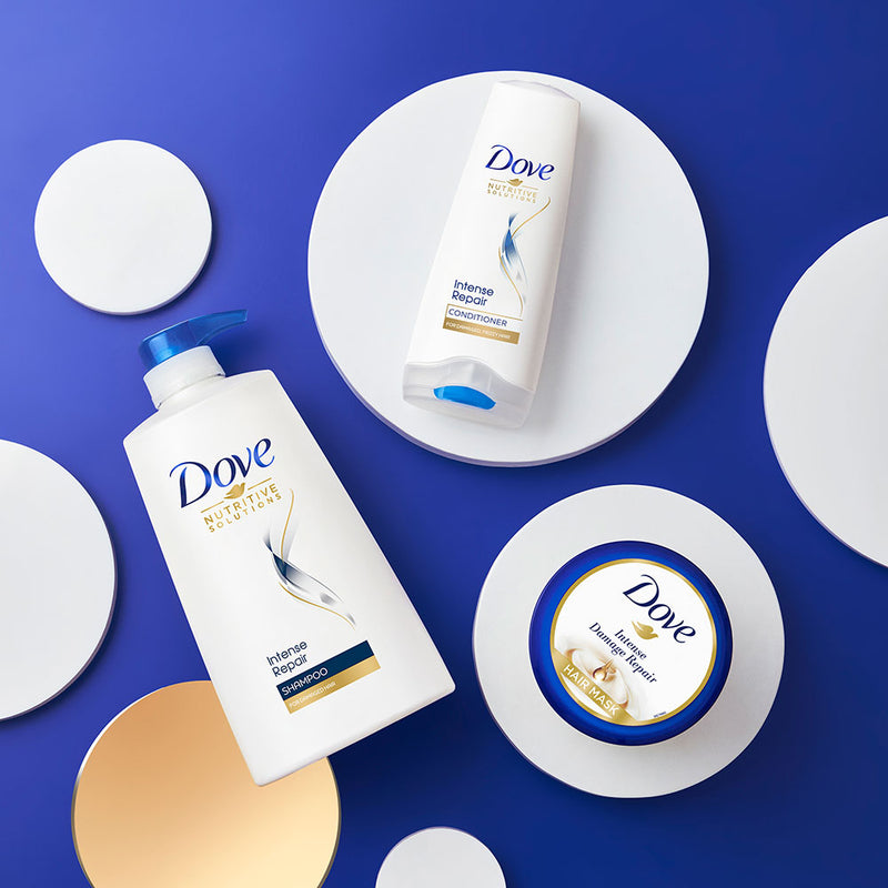 Dove Intense Repair Shampoo, 650 ml ,Dove Intense Repair Conditioner, 180 ml  and Dove Intense Damage Repair Hair Mask 300 ml(COMBO PACK)