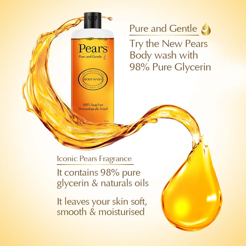 Pears Pure & Gentle Shower Gel With 98% Pure Glycerine|| 100% Soap Free And No Parabens|| 250 ml