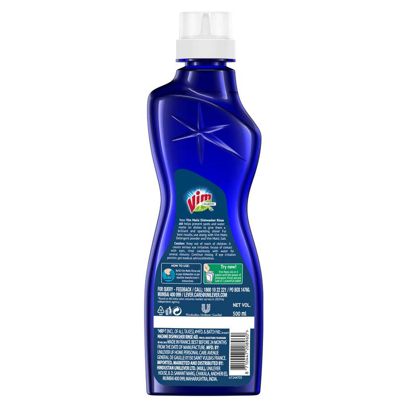 Vim Matic Dishwash Rinse Aid|| 500 ml