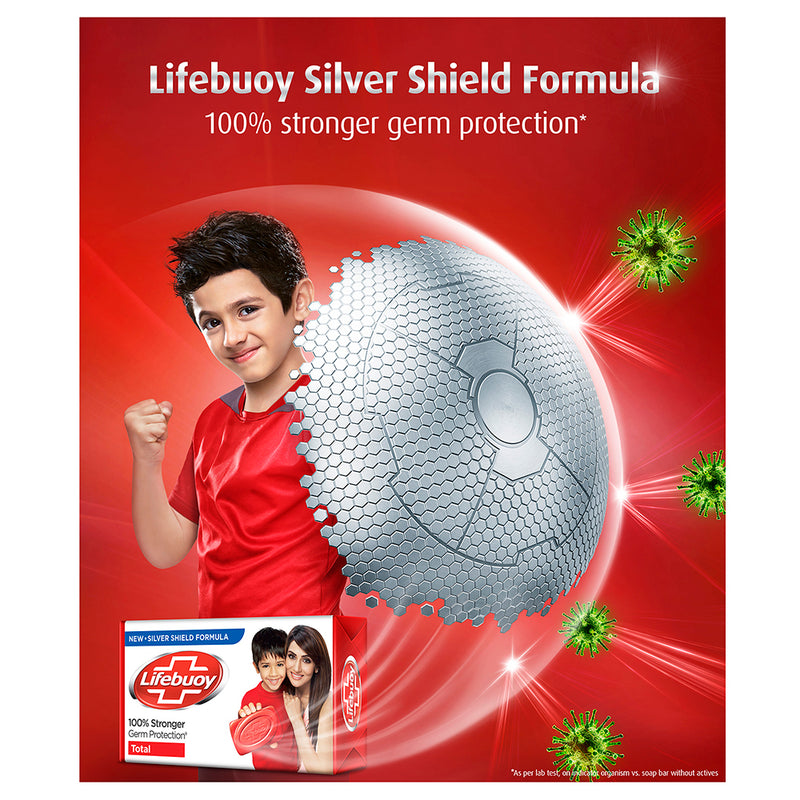 Lifebuoy Total 10 Germ Protection Bathing Soap Bar 125 g (Combo Pack of 7)|| Protects Against Viruses and Germs - Combo Offer