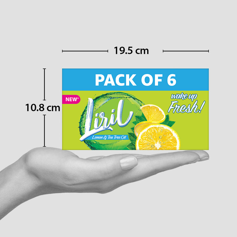 Liril Lemon & Tea Tree Oil Soap 125 g (Pack of 6)