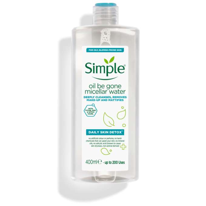 Simple Daily Skin Detox Oil Be Gone Micellar Water 400 ml