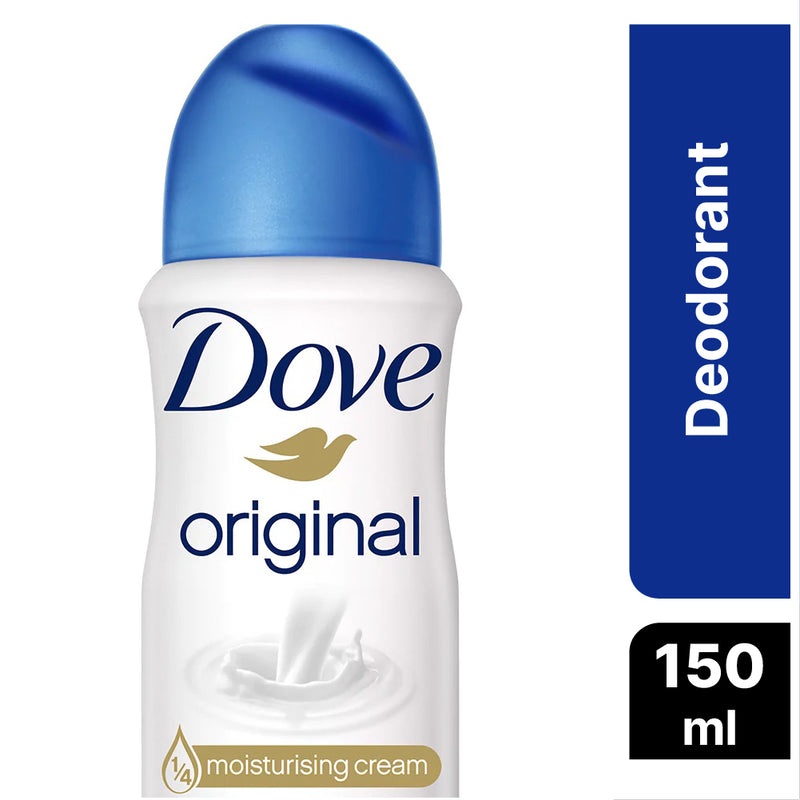 Dove Original Deodorant For Women|| Antiperspirant Body Spray For Long Lasting Odour Protection|| Skin Friendly Deo|| Alcohol Free|| Paraben Free|| 150 ml