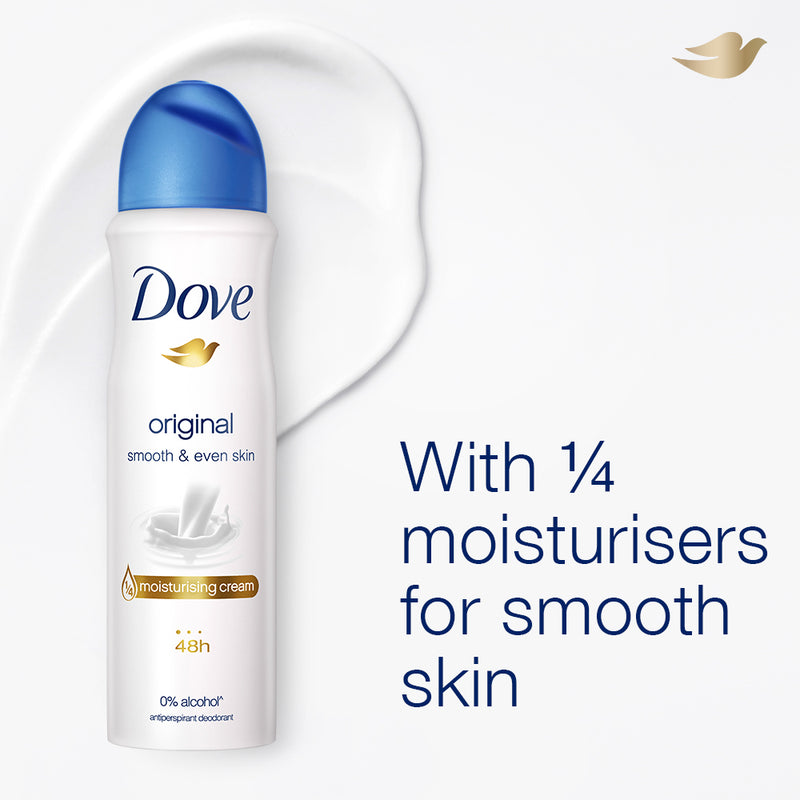 Dove Original Deodorant For Women|| Antiperspirant Body Spray For Long Lasting Odour Protection|| Skin Friendly Deo|| Alcohol Free|| Paraben Free|| 150 ml