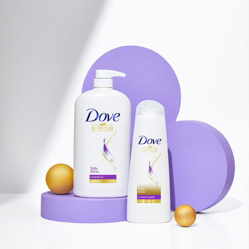 Dove Daily Shine Shampoo 1Ltr and Dove Daily Shine Conditioner, 340 ml(Combo Pack)