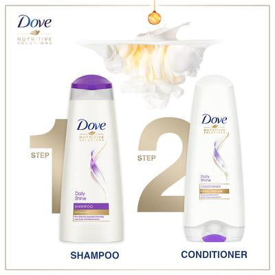 Dove Daily Shine Shampoo 1Ltr and Dove Daily Shine Conditioner 180ml(Combo Pack)