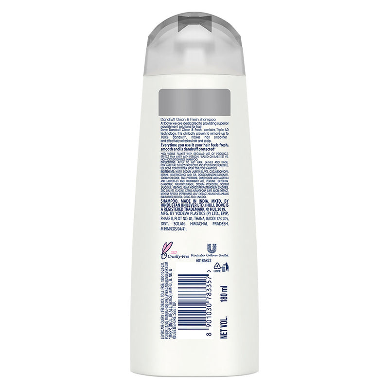 Dove Dandruff Clean & Fresh Shampoo|| 180 ml