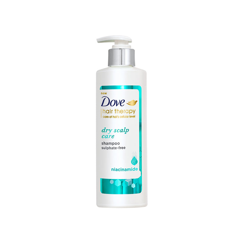 Dove Hair Therapy Dry Scalp Care Sulphate-Free Shampoo|| No Parabens & Dyes|| With Niacinamide to relieve scalp dryness for smooth hair|| 380 ml