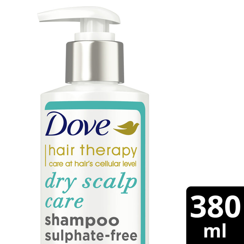 Dove Hair Therapy Dry Scalp Care Sulphate-Free Shampoo|| No Parabens & Dyes|| With Niacinamide to relieve scalp dryness for smooth hair|| 380 ml