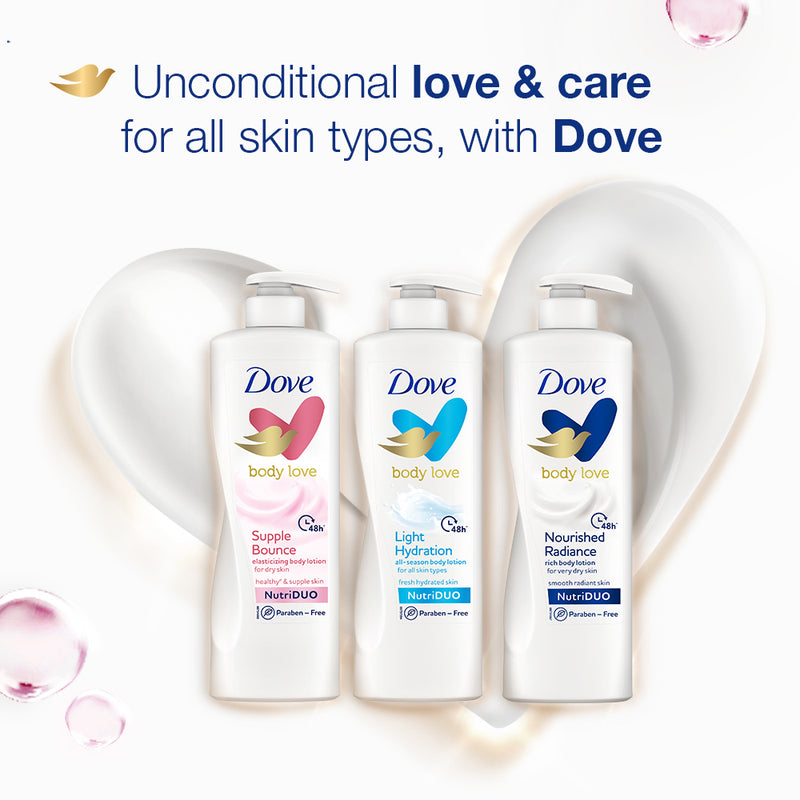 Dove Body Love Supple Bounce Body Lotion for Dry Skin Paraben Free 400ml
