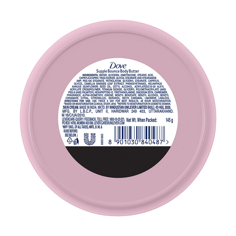 Dove Body Love Supple Bounce Body Butter Paraben Free 145g
