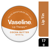 Vaseline Lip Tin, Cocoa Butter, Infused with Cocoa Butter Extract, for Healthy Lips & Natural Glossy Shine. Moisturizes & Hydrates Dry, Chapped Lips. 17g