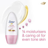 Dove Eventone Deodorant Roll On For Women, 50ml