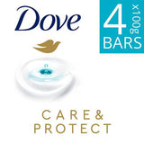Dove Care & Protect Bar, Removes 99% Germs & Moisturises Skin, 4x100 g AND Dove Pink Beauty Bar - Soft, Smooth, Glowing Skin, 125*5g