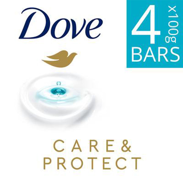 Dove Care & Protect Bar, Removes 99% Germs & Moisturises Skin, 4x100g AND Pears Moisturising Bathing Bar Soap with Glycerine Pure & Gentle - For Golden Glow - (125g x 5)