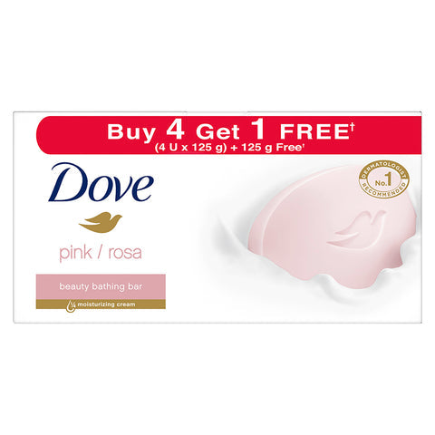 Dove Pink Beauty Bar - Soft, Smooth, Glowing Skin, 125*5g AND Pears Soft & Fresh Bathing Bar with 98% Pure Glycerine & Mint Extracts - For Fresh Glow (125g x 4)