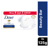 Dove Cream Beauty Bar - Soft, Smooth, Moisturised Skin, 3x125 g