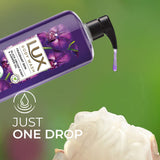 Lux Body Wash Fragrant Skin Black Orchid Scent & Juniper Oil SuperSaver XL Pump Bottle with Long Lasting Fragrance|| Glycerine|| Paraben Free|| Extra Foam|| 750 ml