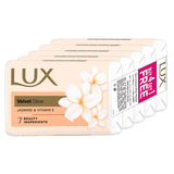 Lux Flaw-less Glow Bathing Soap infused with Vitamin C & E |For Superior Glow|Buy 4 Get 1 Free|150g
