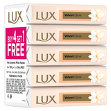Lux Flaw-less Glow Bathing Soap infused with Vitamin C & E |For Superior Glow|Buy 4 Get 1 Free|150g