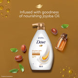 "Dove Dryness Care Bodywash infused with Jojoba Oil to deeply nourish your skin||   100% gentle cleansers|| paraben free/ sulphate free cleansers|| 100% plant- based moisturisers|| 800ml"