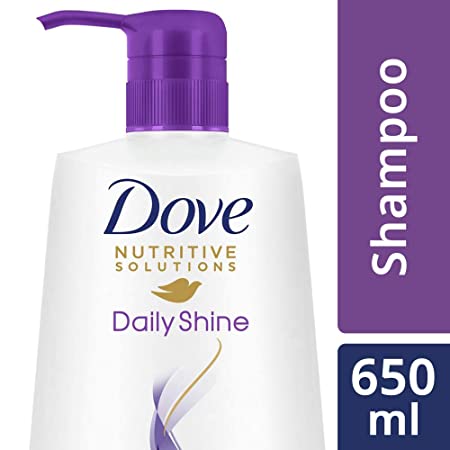 Dove Daily Shine Shampoo 650 ml|| For Damaged or Frizzy Hair|| Makes Hair Soft|| Shiny And Smooth - Mild Daily Shampoo for Men & Women