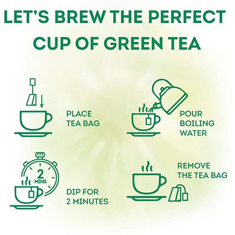 Lipton Pure & Light Green Tea Bags 100 pcs|| All Natural Flavour|| Zero Calories - Improves Metabolism & Reduces Waist