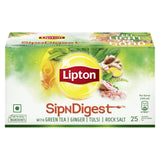 Lipton SipNDigest with Green Tea|| Ginger|| Tulsi & Rock Salt (Spiced Green Tea Bags)|| 25 Pcs