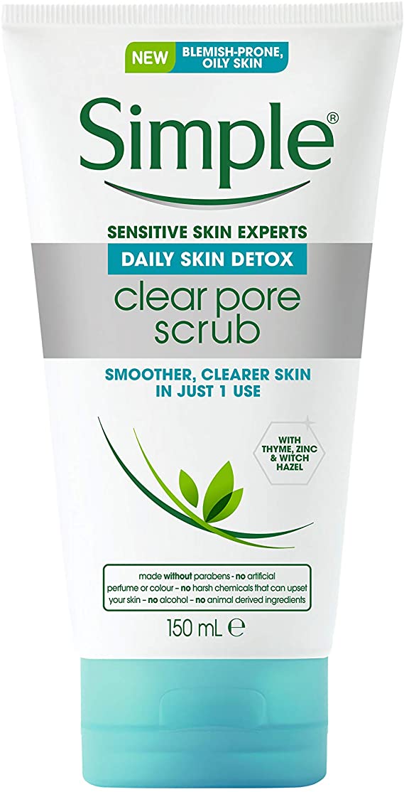 Simple Daily Skin Detox Clear Pore Facial Scrub 150ml