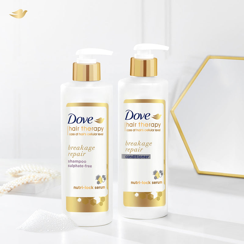 Dove Hair Therapy Breakage Repair Shampoo 380ml & Conditioner 380ml (Combo Pack)