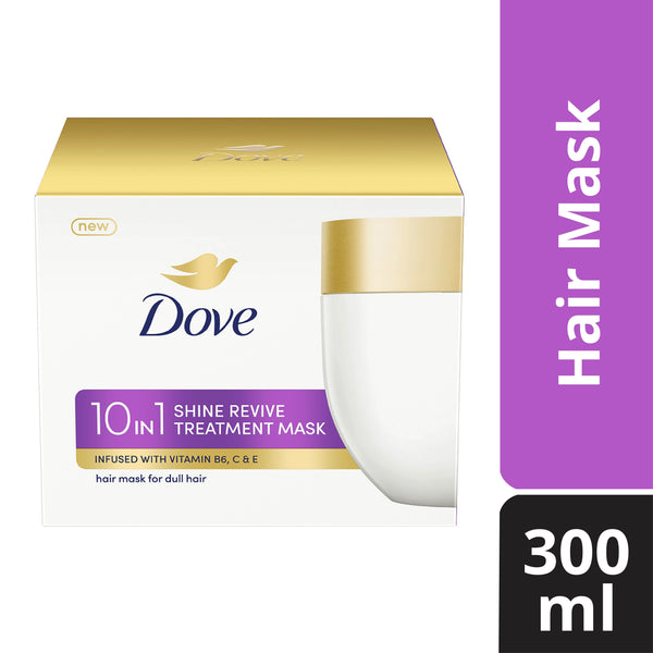 Dove 10 in 1 Shine Revive Treatment Hair Mask, 300 ml